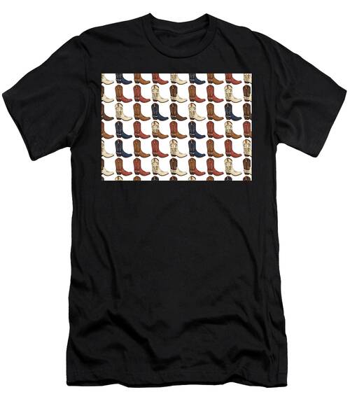 Colorful Cowboy Boots Pattern T-Shirt