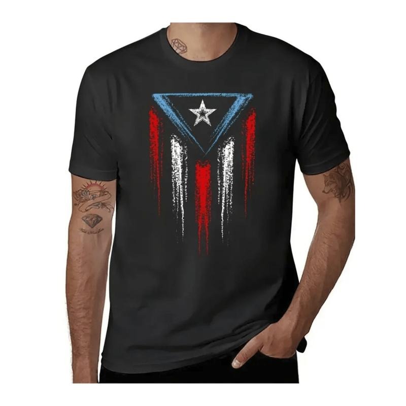 100% Cotton Summer T Shirts Puerto Flag Animal Printed T Shirt 1Pc 100 Cotton Seasonal Casual Mens T Shirt Round Neck Pure Cotton Short Sleeved T Shirt Holiday Gift Black -1 T-Shirt For Men and Women