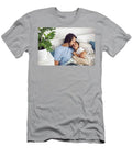 Dad Reads A Book Lying In White Bed To His Son Child Before Going To Bed #11 T-Shirt