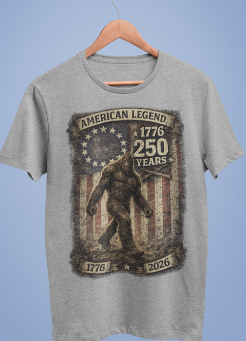 American Legend 250 Years Bigfoot T-Shirt (Gray)