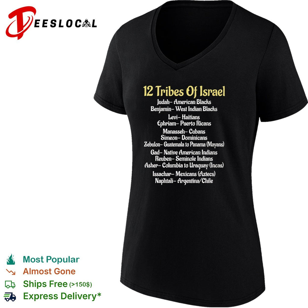 12 Tribes of Israel List of Nations and Peoples shirt