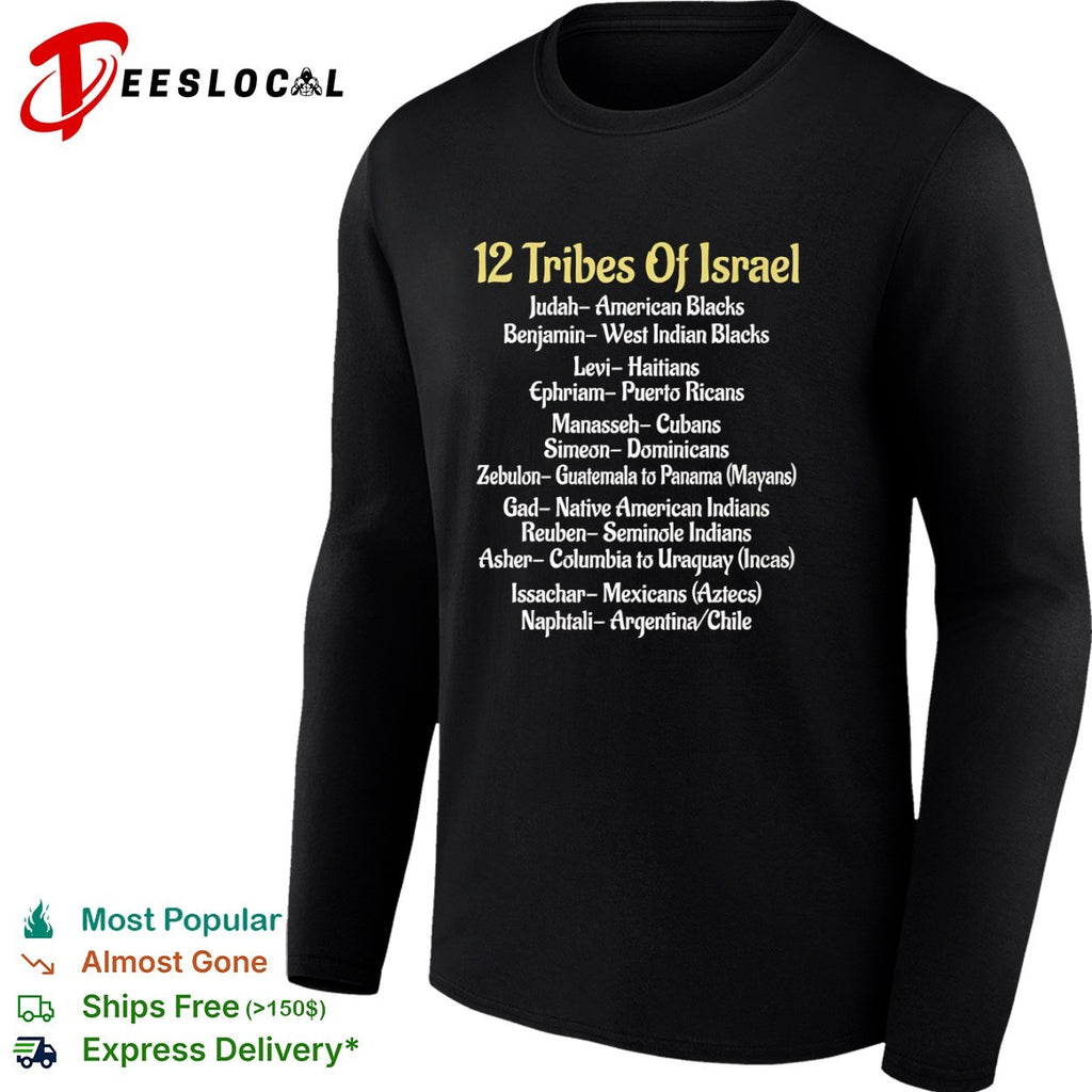 12 Tribes of Israel List of Nations and Peoples shirt
