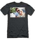 Dad Reads A Book Lying In White Bed To His Son Child Before Going To Bed #12 T-Shirt
