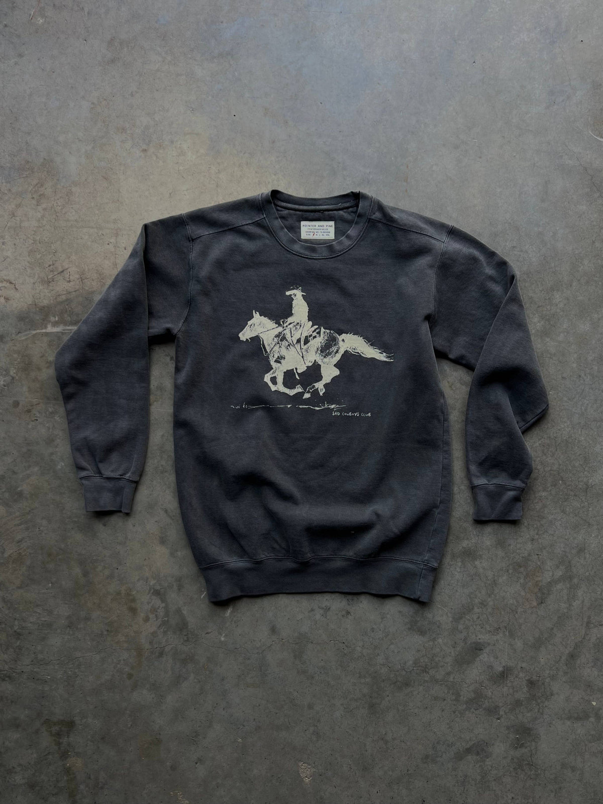 Sad Cowboys Club Crewneck - Charcoal