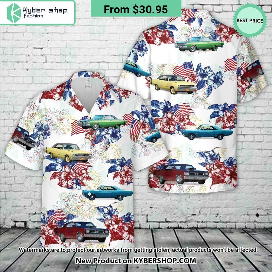1969 Dodge Dart Swinger 340 4th Of July Hawaiian Shirt