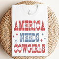 4th of July Cowgirl Graphic Tee