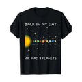 1pc, 100% Pure Cotton, My Era, We Have Nine Planets Pattern Printed T-shirt, Seasonal Casual Men's T-shirt, Round Neck Pure Cotton Short Sleeve T-shirt, Sports Outdoor T-shirt, Christmas Thanksgiving Gift, affilante