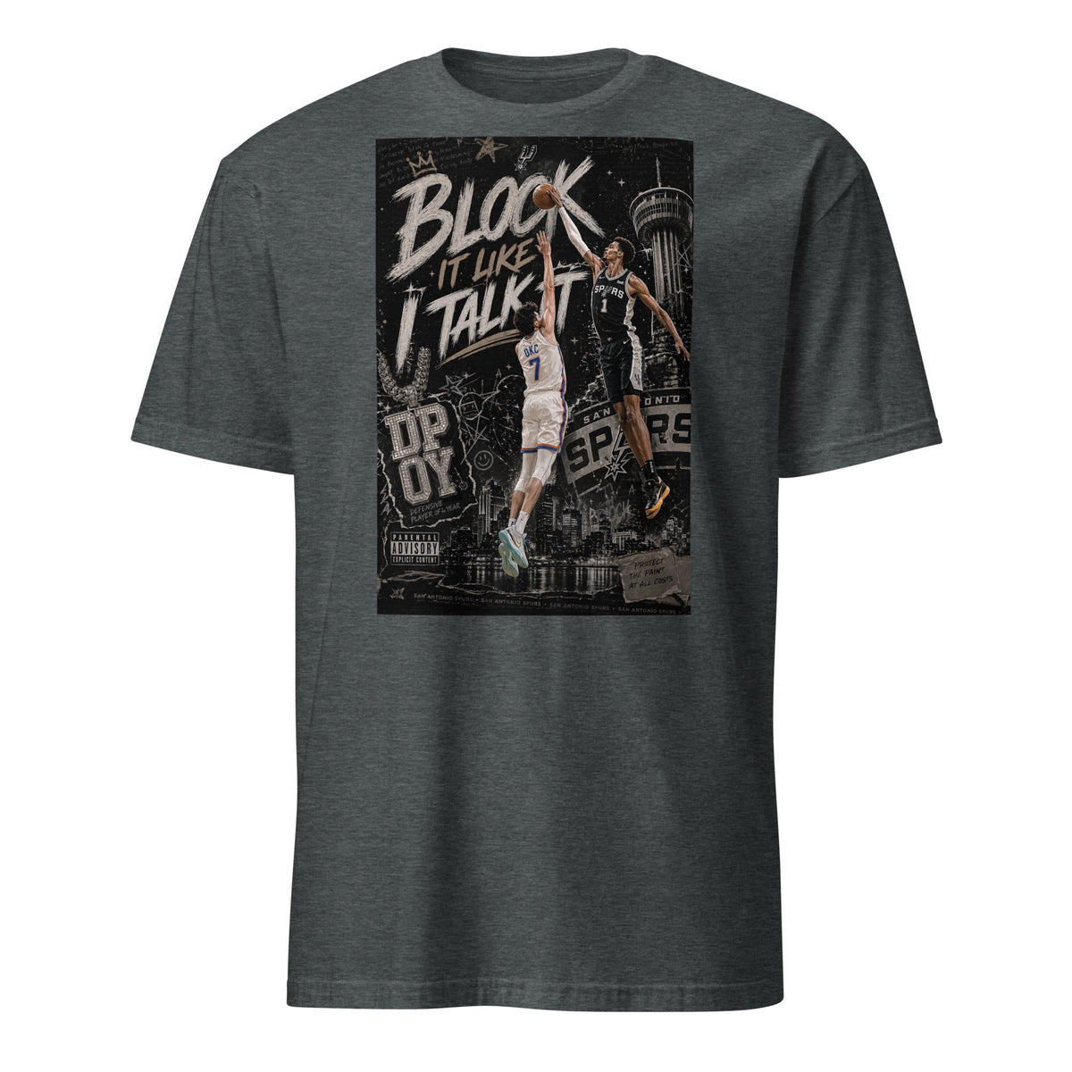 Block Like Talk Spurs Wembanyama Hip Hop Basketball Tee San Antonio Spurs Fan (3)