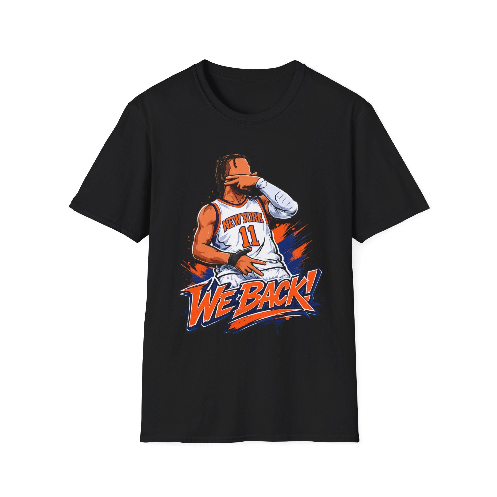 Knicks Brunson Back Team York Squad Goals White Tee Softstyle East (3)