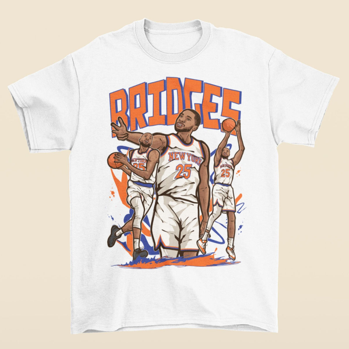 Mikal Bridges Cartoon York Basketball Unisex T-shirt, Sweatshirt, Hoodie (3)