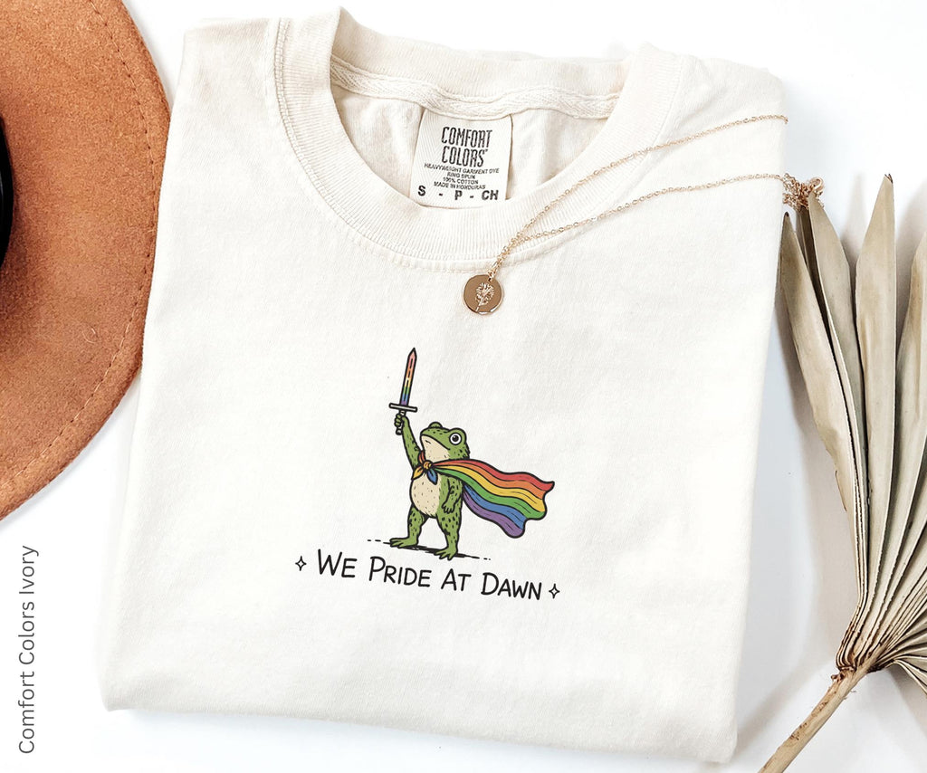 Pride Ride Dawn Frog Flag Comfort Colors Unisex T-shirt, Sweatshirt, Hoodie (3)