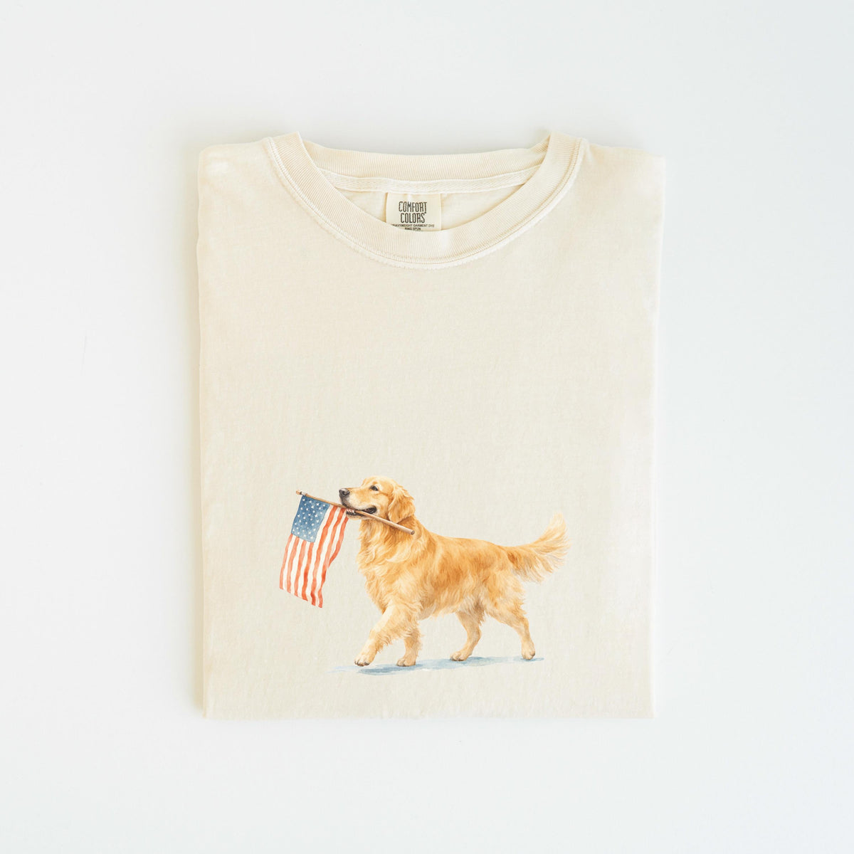 Golden Retriever American Flag Comfort Colors Golden Retriever 4th July Golden Mama Memorial Day Patriotic (3)
