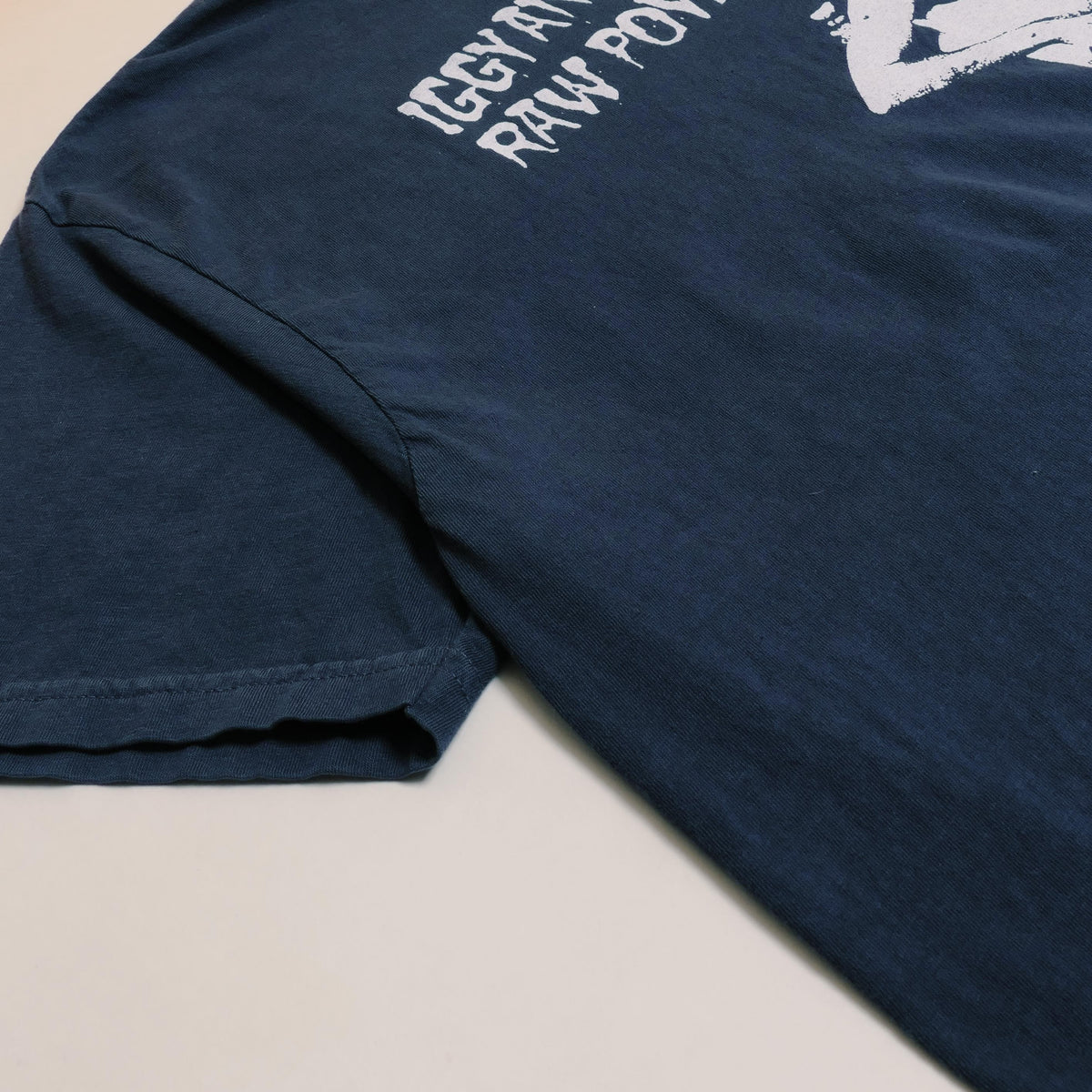 Iggy Pop Stooges Tee Raw Power Punk Band Proto Garage Psychedelic Post Punk Alternative Rock Indie Boxy Fit Faded Navy Xl (3)