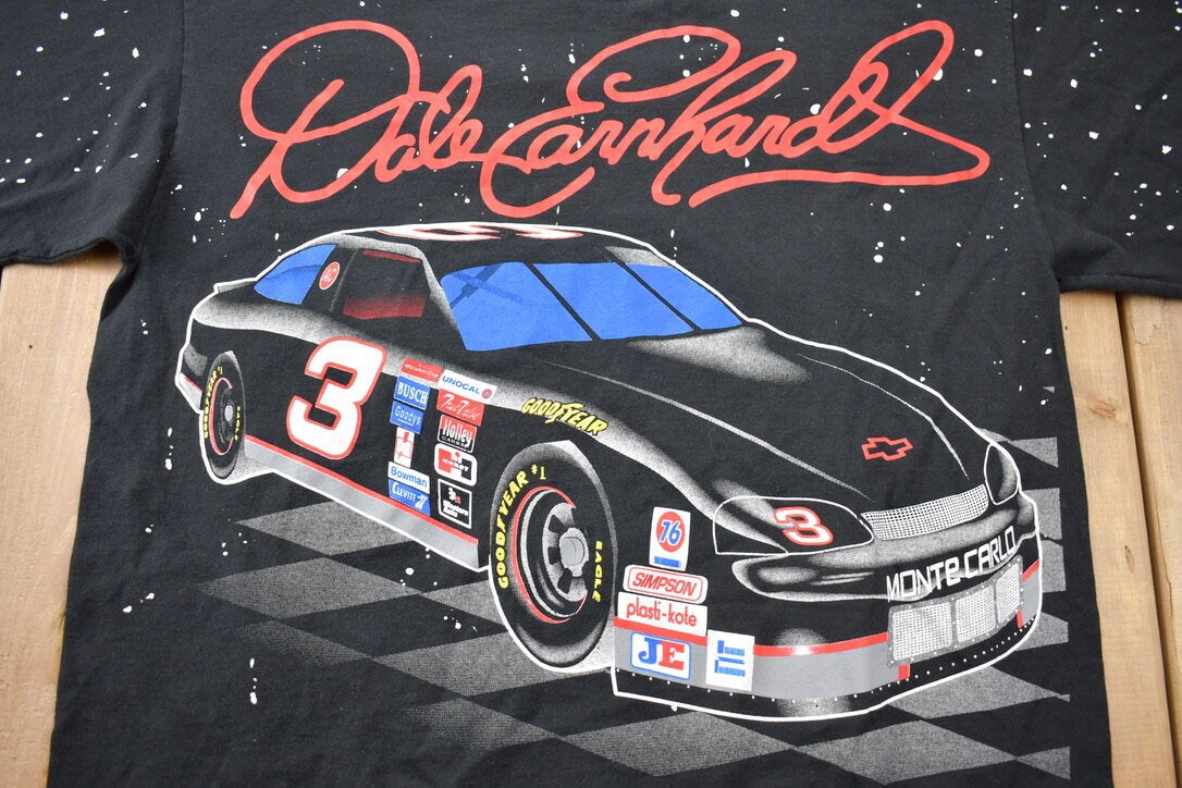 Vintage 1990s Dale Earnhardt Intimidator Nascar Nascar Racing 90s Streetwear Nutmeg Racewear Heavy Weight (3)