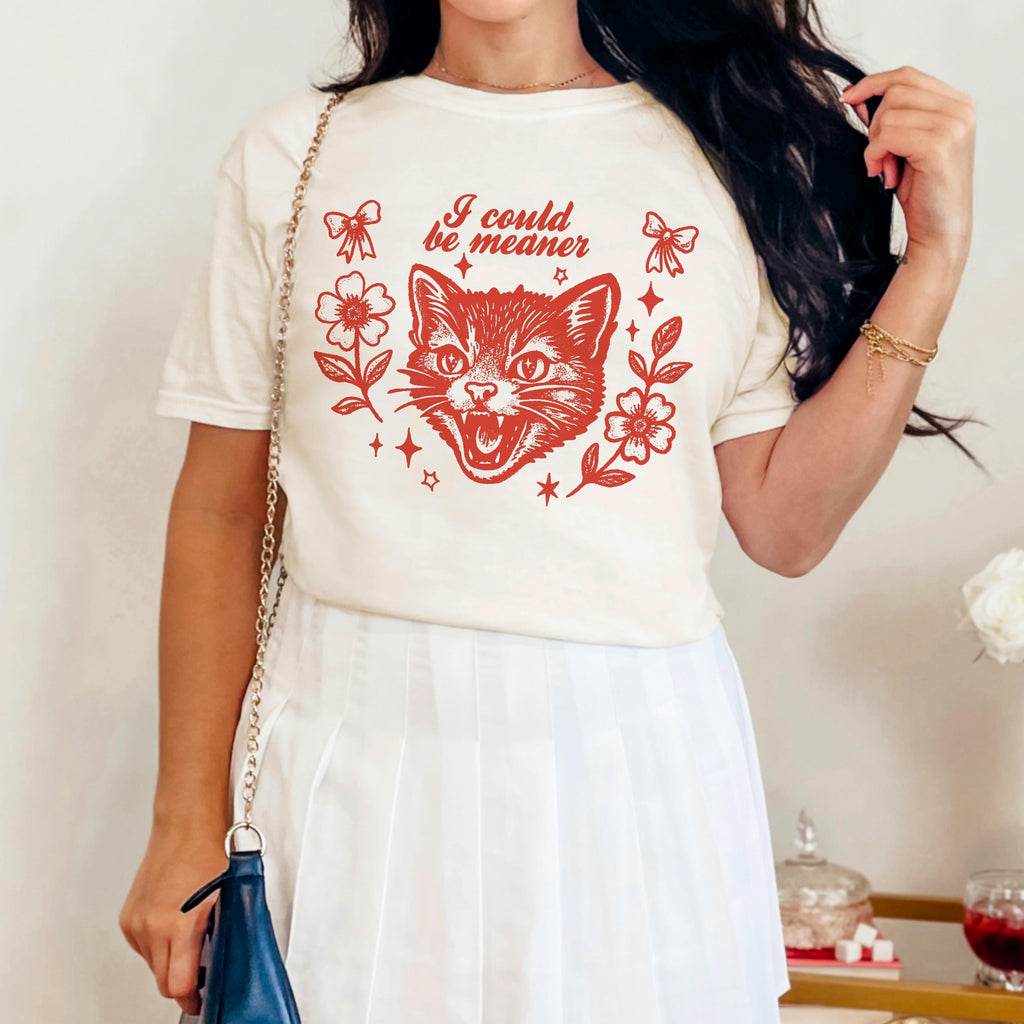 Could Meaner Ca Feral Tee Vintage Tattoo Kitten Grunge Unisex T-shirt, Sweatshirt, Hoodie (3)