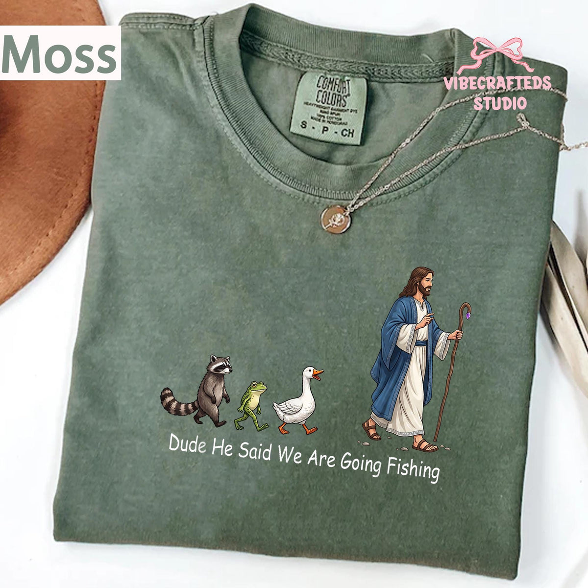Dude Said Going Fishing Christian Fishing Tee Jesus Comfort Colors Faith Based Animal Tee (3)