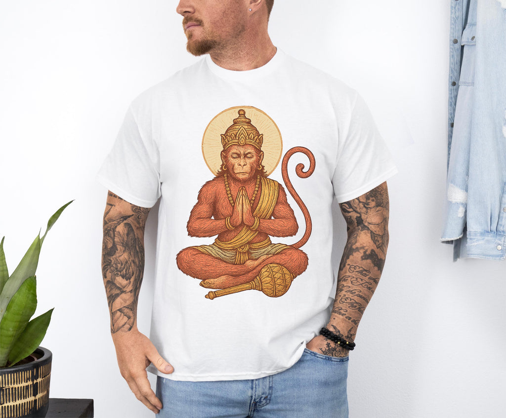 Hanuman Monkey God Strength Tee Hindu Devotion Spiritual Warrior Yoga Courage Inner Power Hanumanji (3)