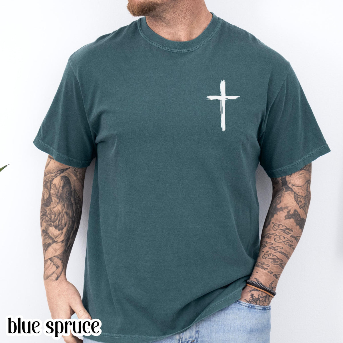 Christian Comfort Colors Cast Cares Lord Peter Nature River Fishing Boat Tee Faith Bible Verse Religious (3)