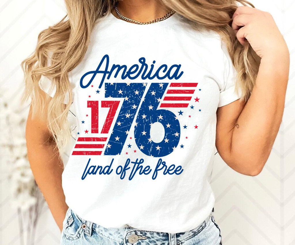 1776 America Land Free Usa Patriotic 4th July Retro Independence Day Retro Usa Tee (3)