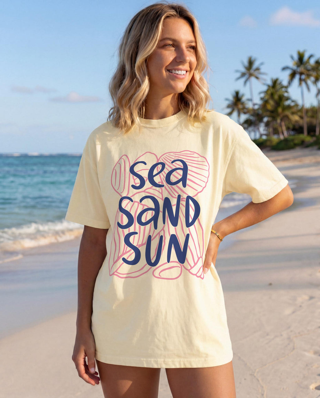 Beach Sea Sand Sun Summer Vacation Unisex T-shirt, Sweatshirt, Hoodie (3)