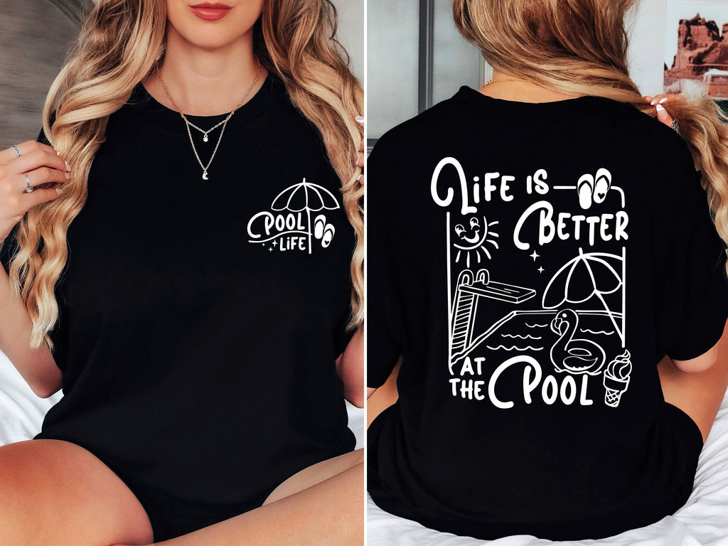 Life Better Pool Pool Life Pool Tee Summer Life Pool Party Retro Summer Vacation (3)