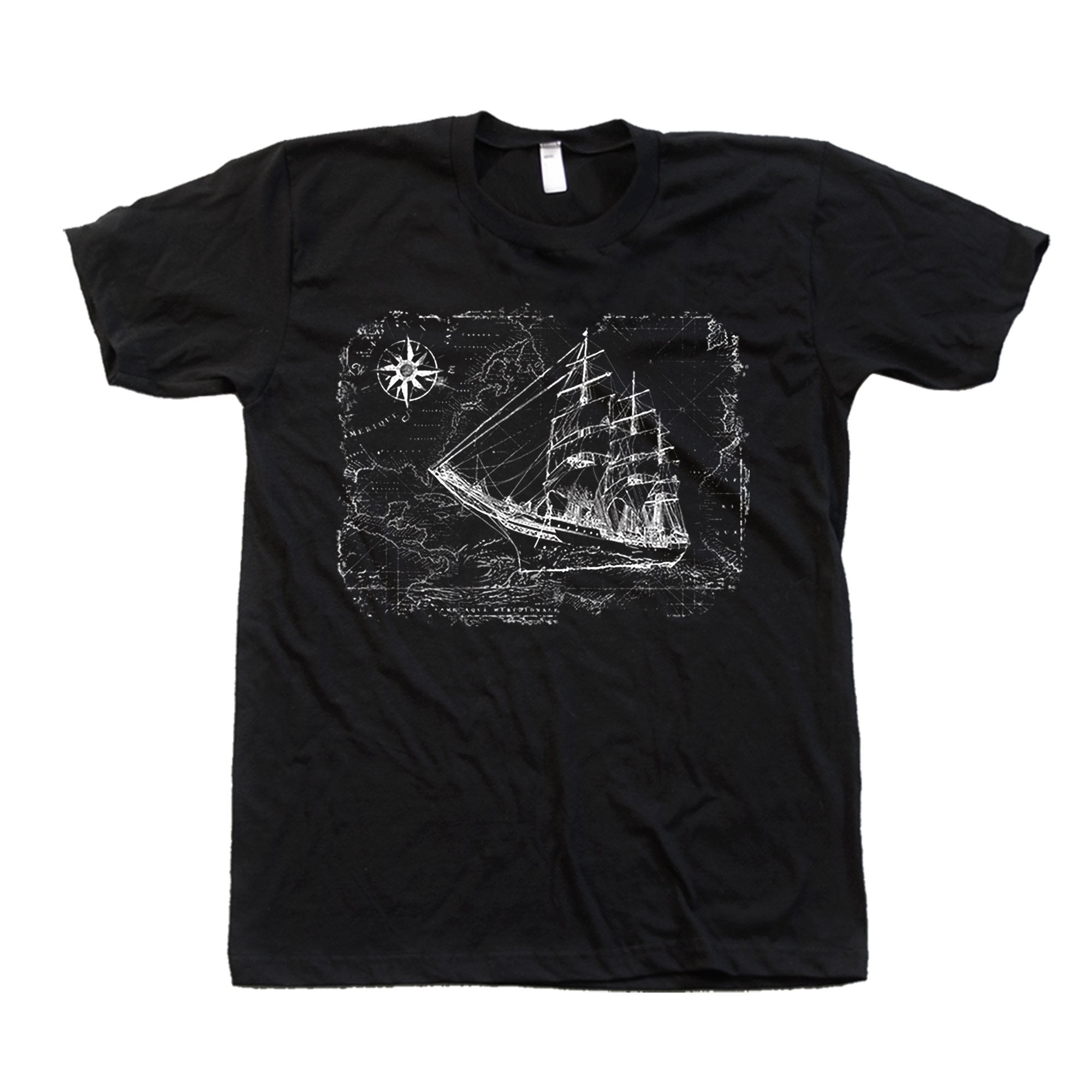 Sailing Ship Compass Map Unisex T-shirt, Sweatshirt, Hoodie (3)