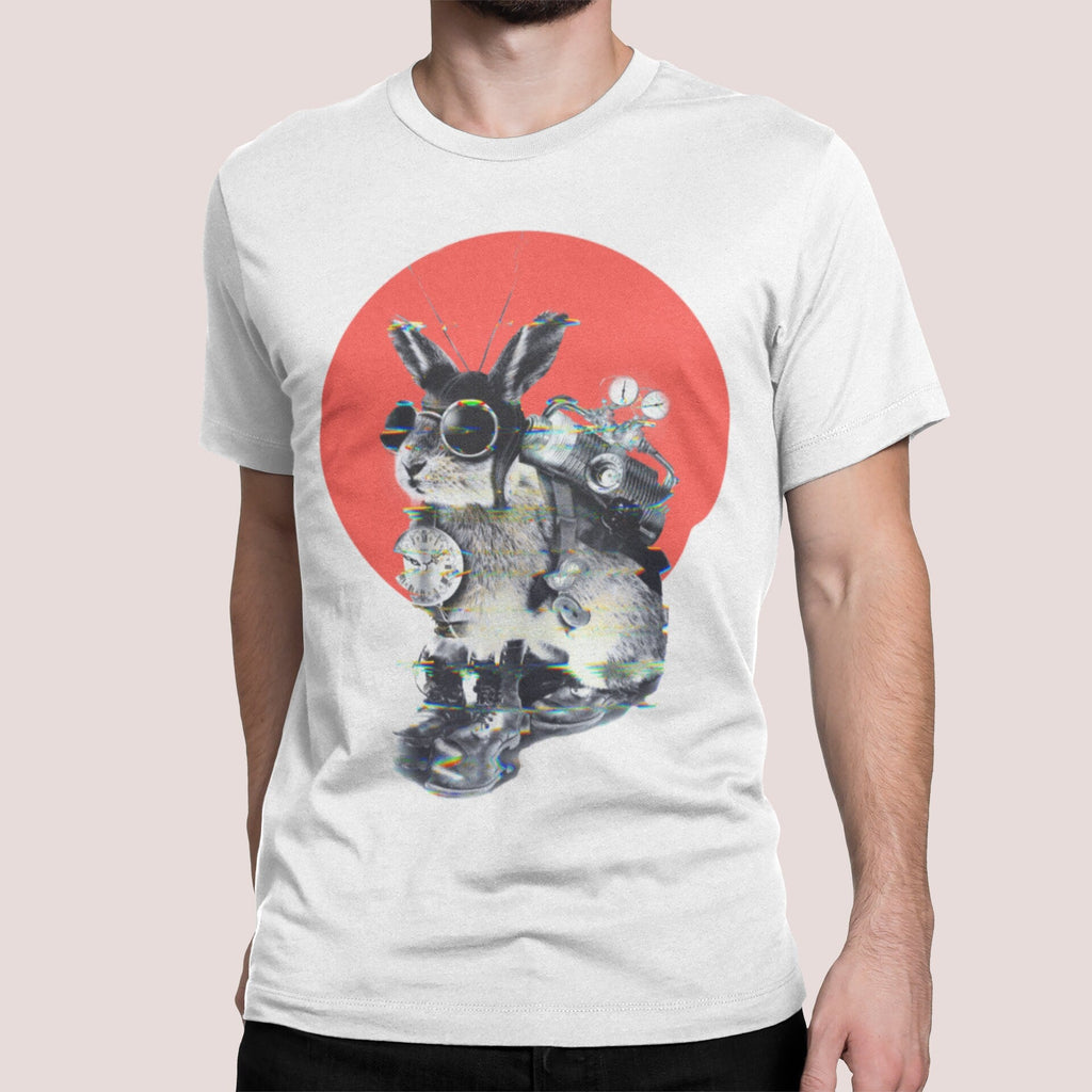Steampunk Bunny Art Time Traveler Animal Unisex T-shirt, Sweatshirt, Hoodie (3)