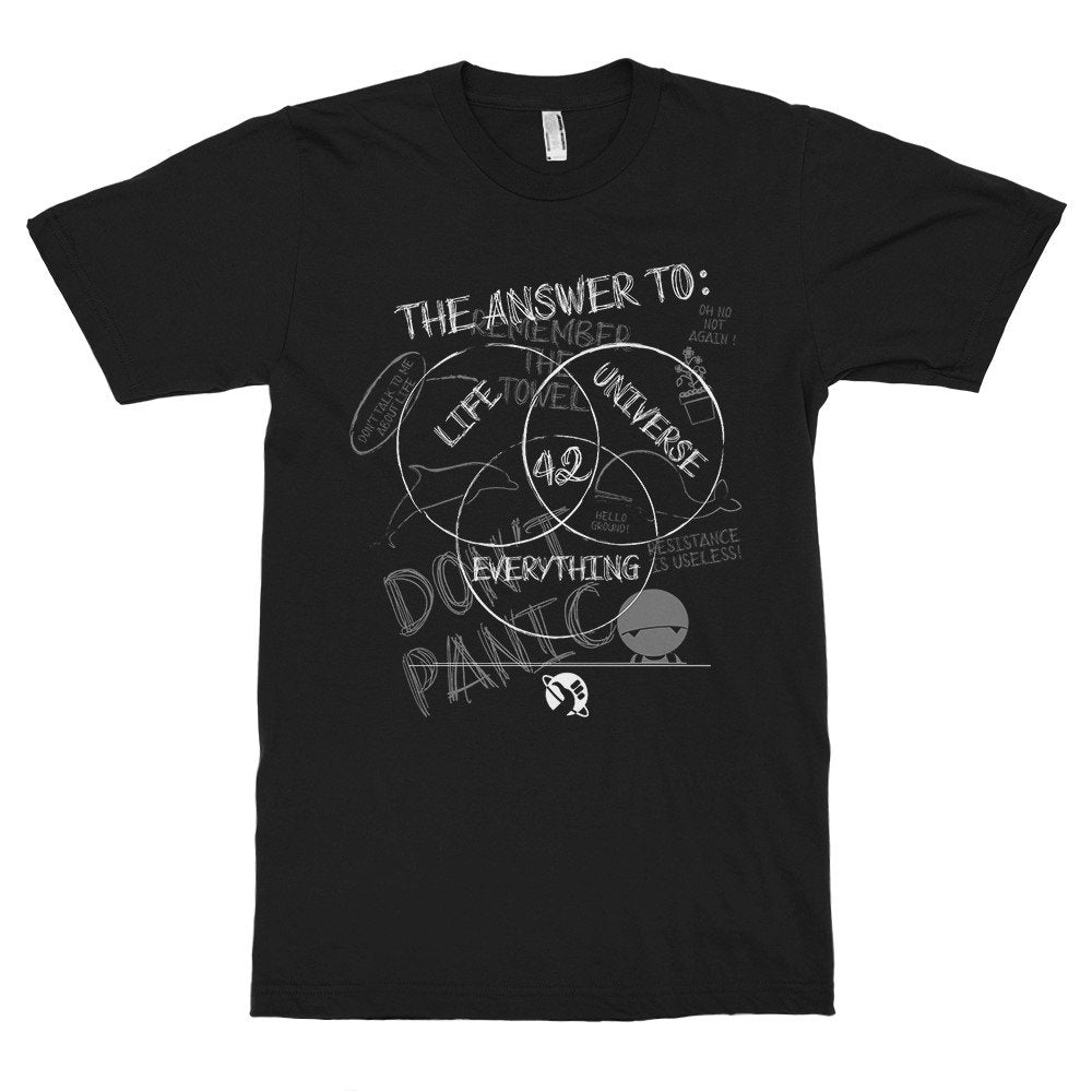 Answer Life 42 Hitchhiker'S Guide Galaxy 100 Tee Yw-313 (3)