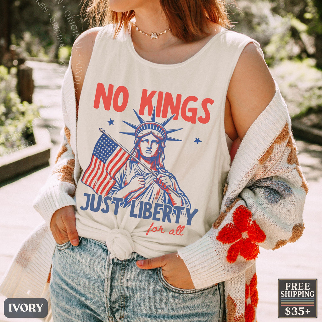 Liberal 4th July Comfort Colors Kings Liberty Ll Tee Anti Fascism Protes Progressive Patriotic (3)