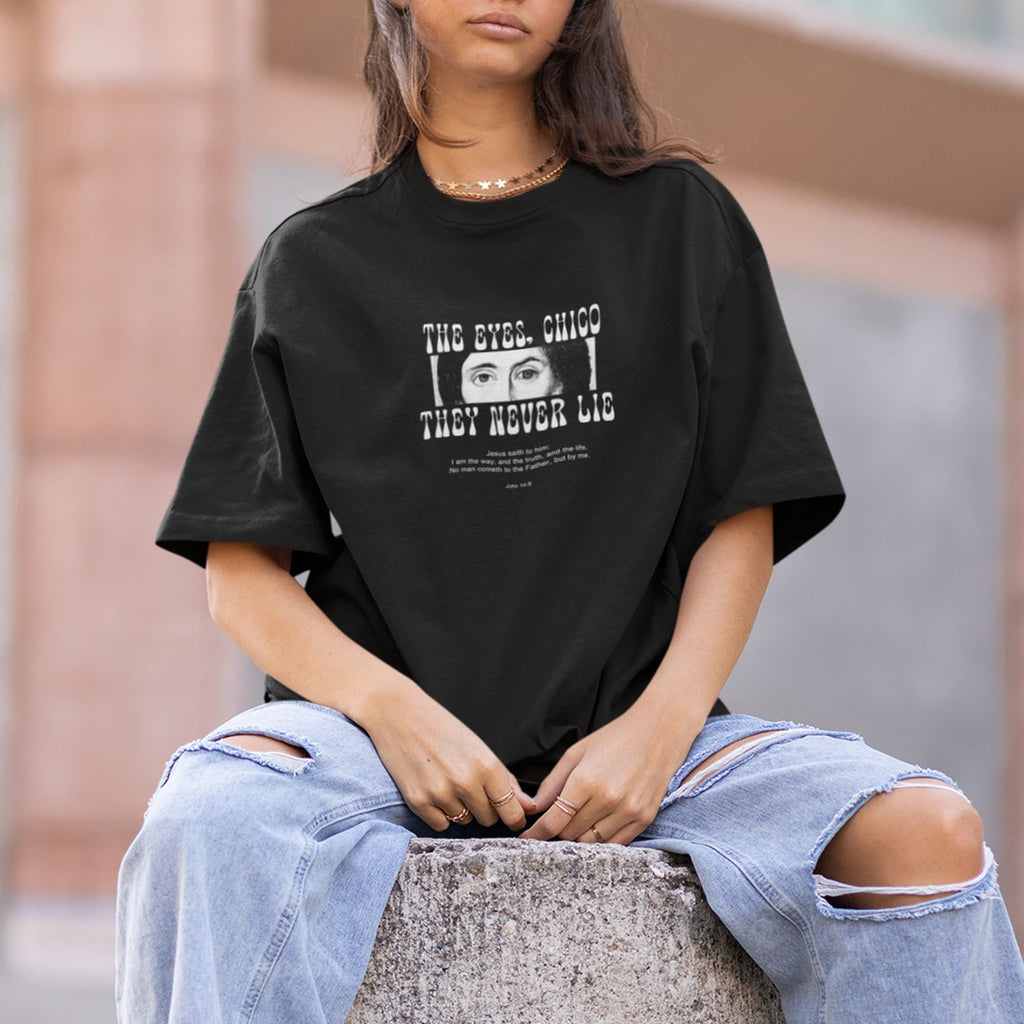 Eyes Chico Never Lie Catholic Tees Jesus Way Truth Life Traditional Saintwave Trad Greek Icon (3)