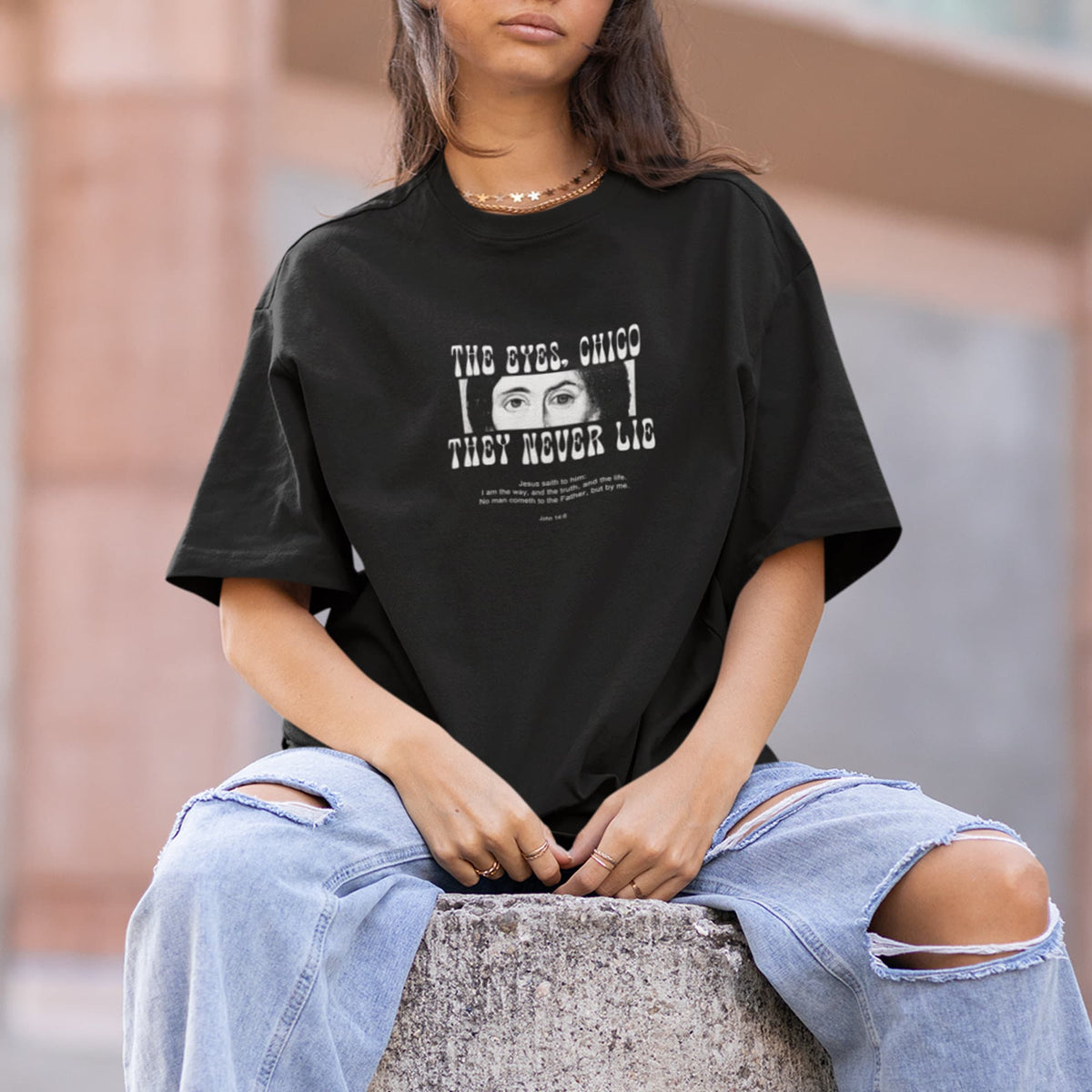 Eyes Chico Never Lie Catholic Tees Jesus Way Truth Life Traditional Saintwave Trad Greek Icon (3)