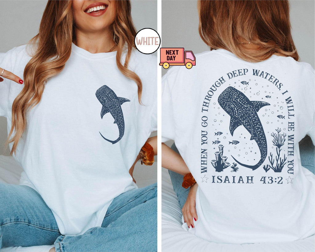 Comfort Colors Whale Shark Beachy Shark Jesus Beachy Tee Summer Christian Ocean Coconut Girl (3)