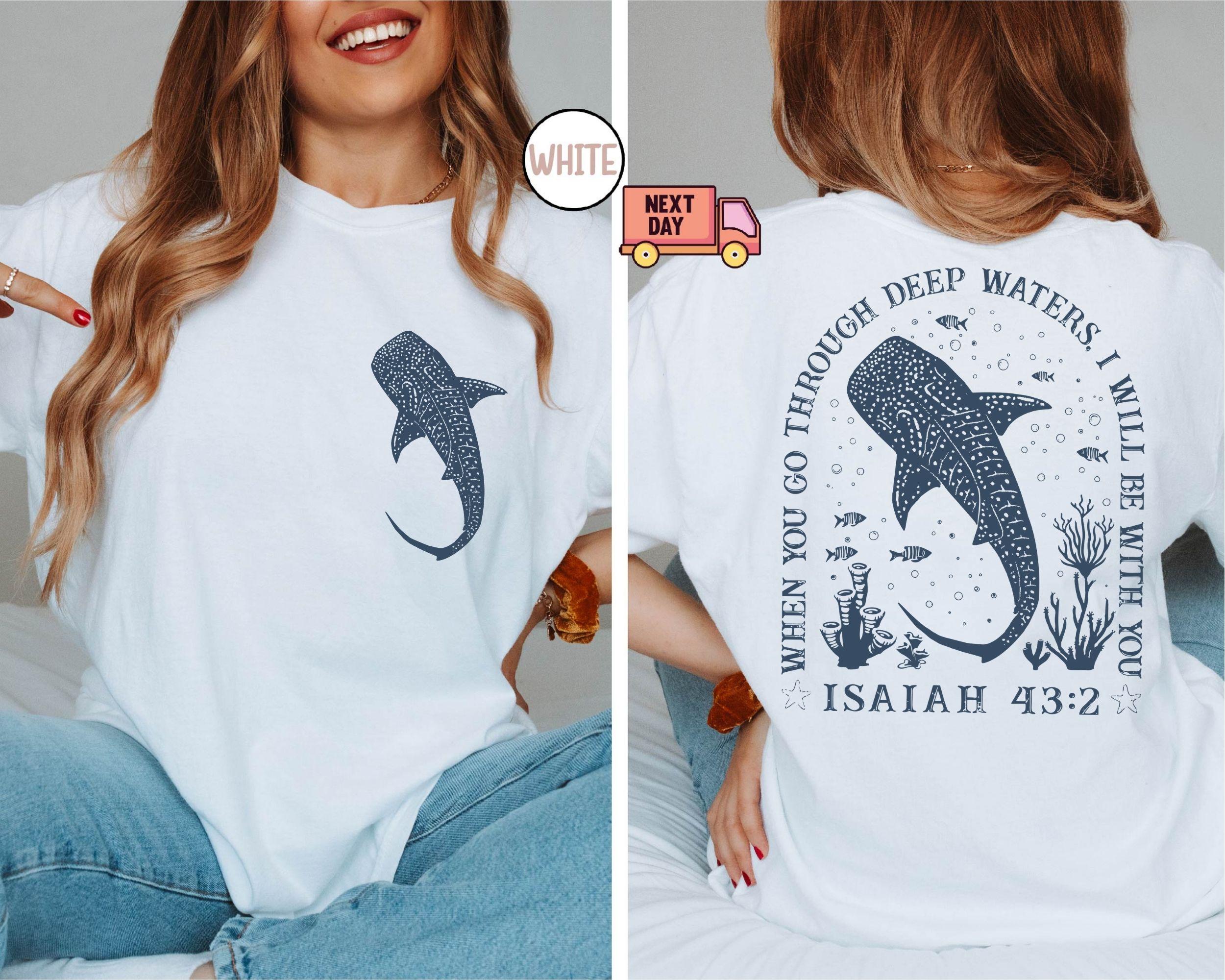 Comfort Colors Whale Shark Beachy Shark Jesus Beachy Tee Summer Christian Ocean Coconut Girl (3)