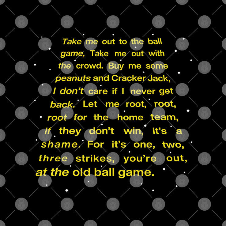 Baseball Take Me Out To The Ballgame T Shirt