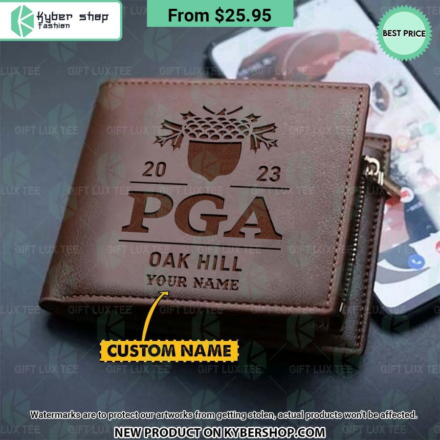 2023 PGA Championship Oak Hill CUSTOM Leather Wallet