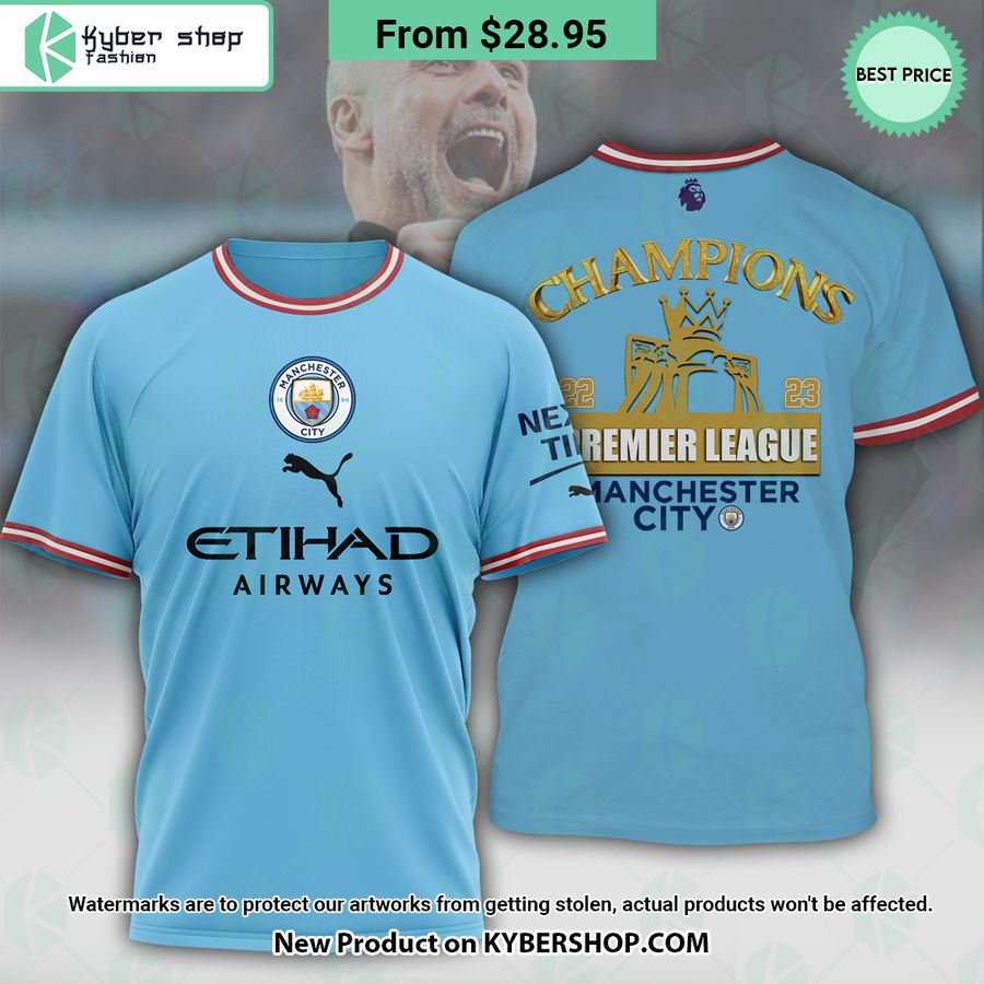 2023 Premier League Champions Manchester City FC League T Shirt
