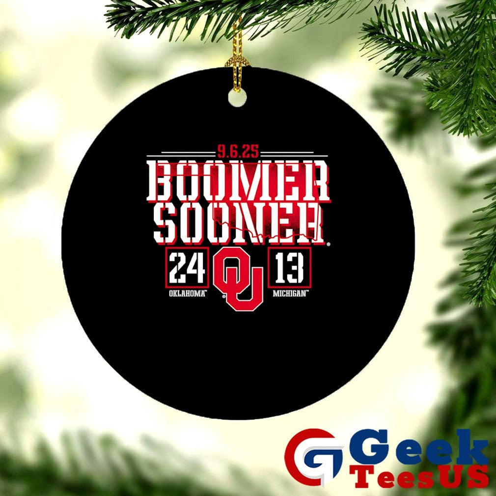 2025 Boomer Sooner Oklahoma Sooners vs Michigan Wolverines 24-13 score shirt