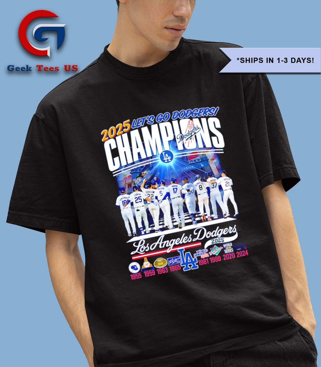 2025 Let’s Go Dodgers Los Angeles Dodgers baseball Champions 2025 abbey road shirt