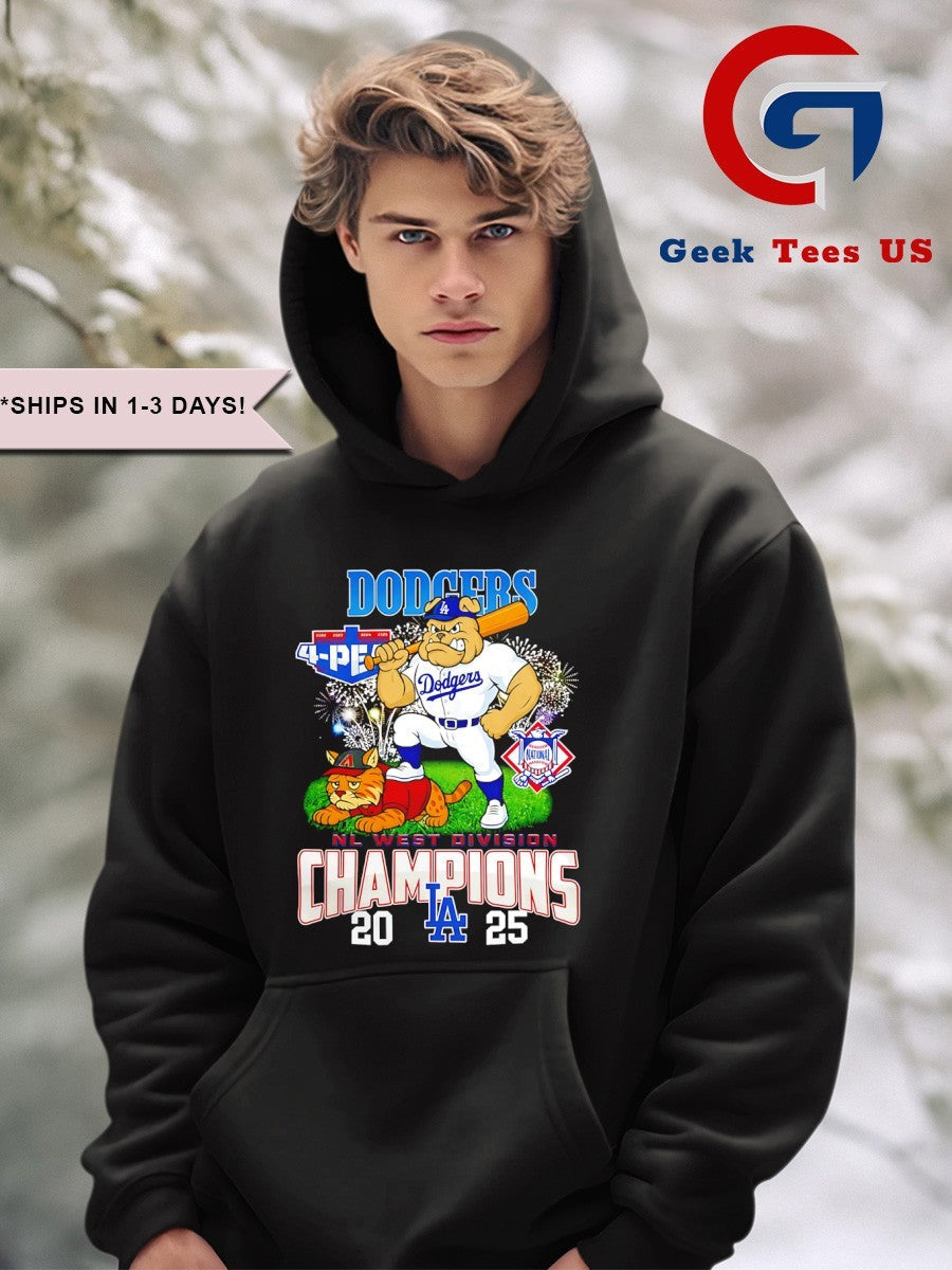 2025 NL West Division Champions Los Angeles Dodgers mascot Victory shirt