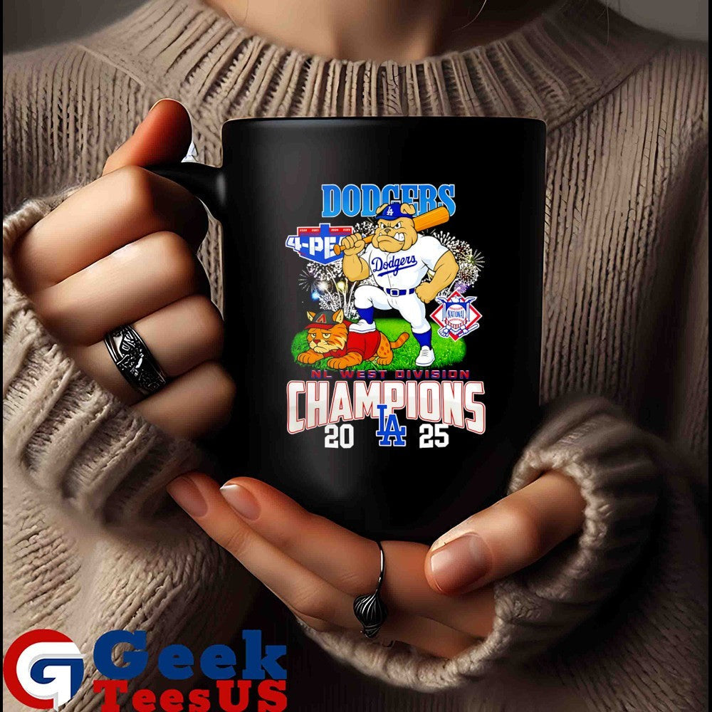 2025 NL West Division Champions Los Angeles Dodgers mascot Victory shirt