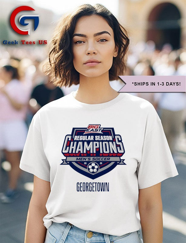 2025 Regular Season Champions Big East Georgetown Men’s Soccer logo shirt