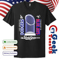 2025 World Series matchup Toronto Blue Jays vs Los Angeles Dodgers baseball trophy shirt