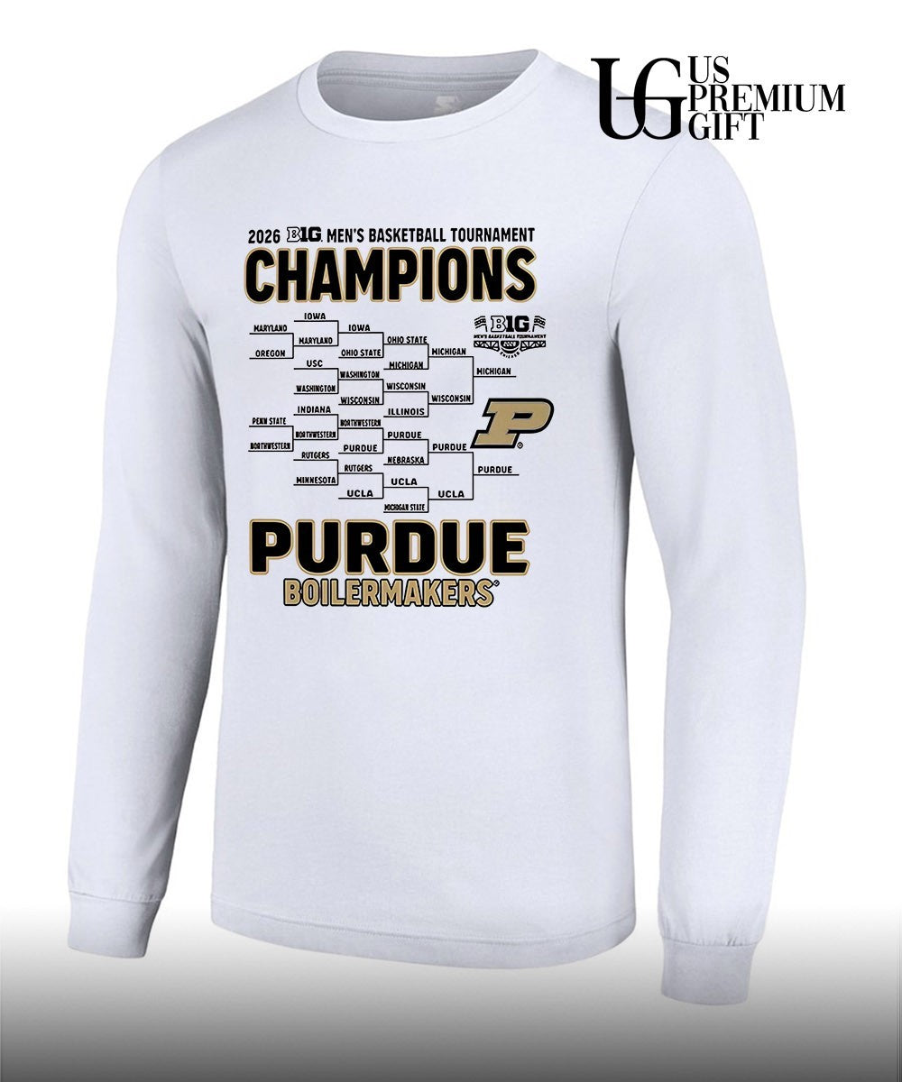 2026 Big Ten Men’s Basketball Tournament Champions Purdue Boilermakers Bracket shirt