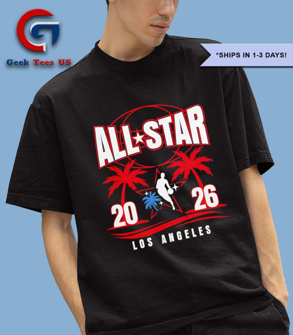 2026 NBA All-Star Los Angeles Palm Trees graphic shirt