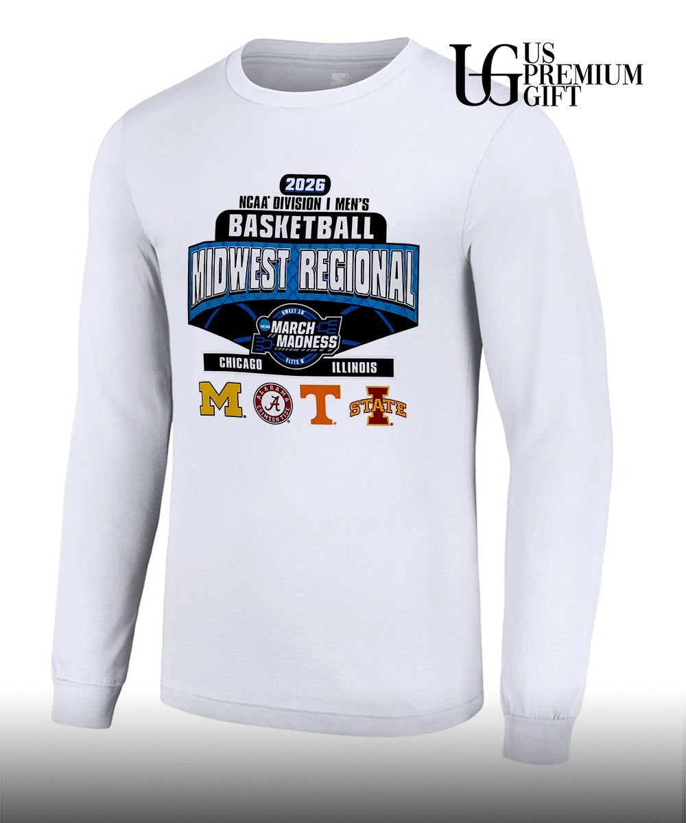 2026 NCAA Division 1 Men’s basketball Midwest Regional March Madness Sweet 16 Chicago Illinois shirt