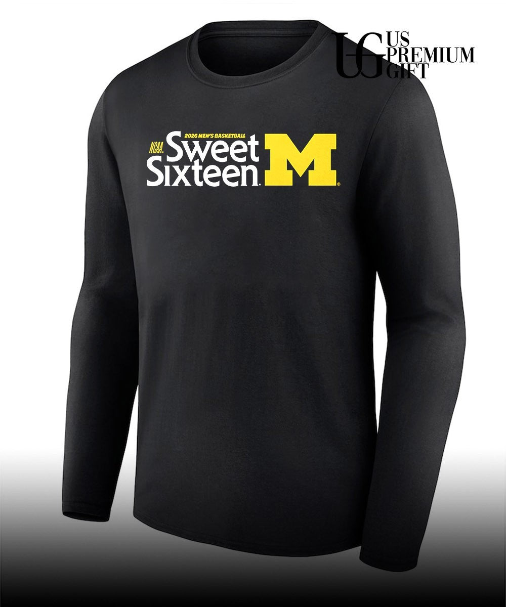 2026 NCAA March Madness Sweet Sixteen Michigan Wolverines basketball shirt