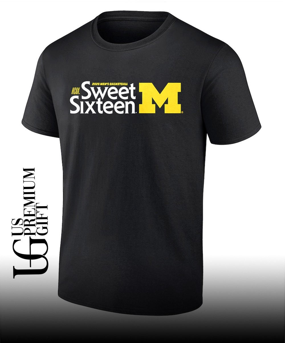 2026 NCAA March Madness Sweet Sixteen Michigan Wolverines basketball shirt