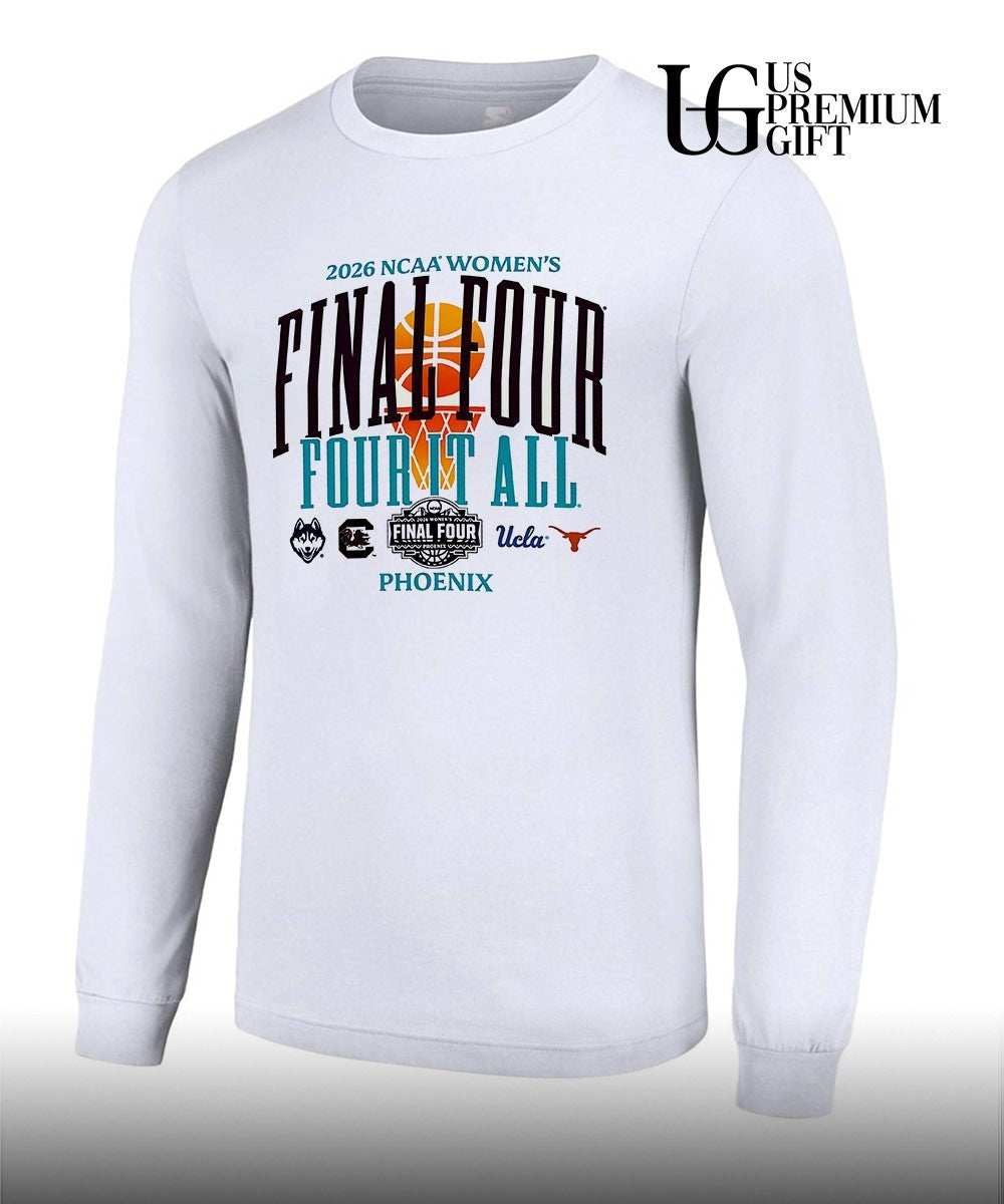 2026 NCAA Women’s Four It All Final Four Phoenix logo shirt