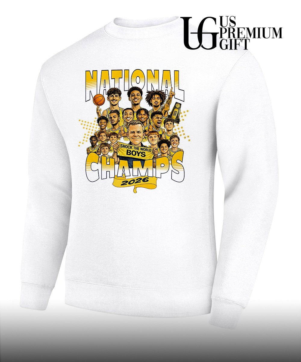 2026 National Champs Michigan Wolverines Basketball Shock The World Boys caricature shirt