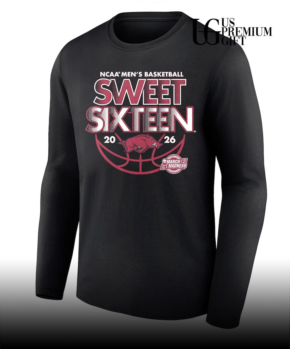 2026 Sweet Sixteen Arkansas Razorbacks men’s basketball NCAA March Madness shirt